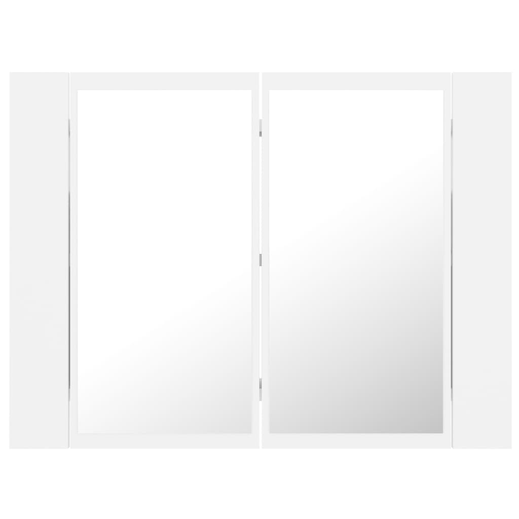 vidaXL Armoire salle de bain à miroir LED Blanc 60x12x45 cm Acrylique