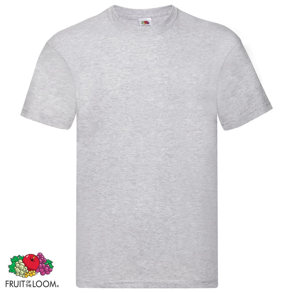 Fruit of the Loom T-shirts originaux 5 pcs Gris 3XL Coton