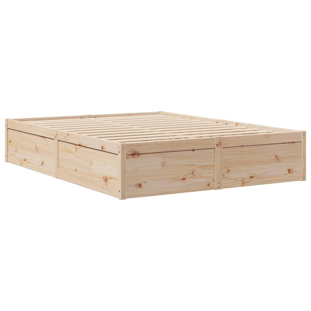 vidaXL Cadre de lit sans matelas 140x190 cm bois de pin massif