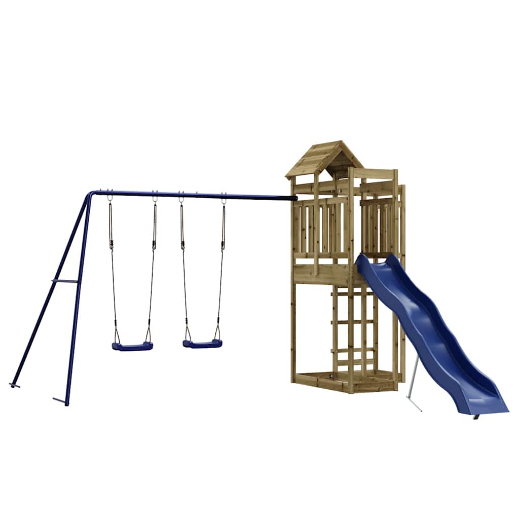 VidaXL Aire de jeux d'extérieur bois de pin imprégné, ensemble de jeu, ensemble de jeu en bois, ensemble de terrain de jeu 3155860 - Jeux - Jouets