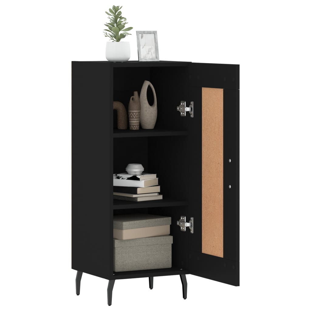 vidaXL Buffet Noir 34,5x34x90 cm Bois d'ingénierie