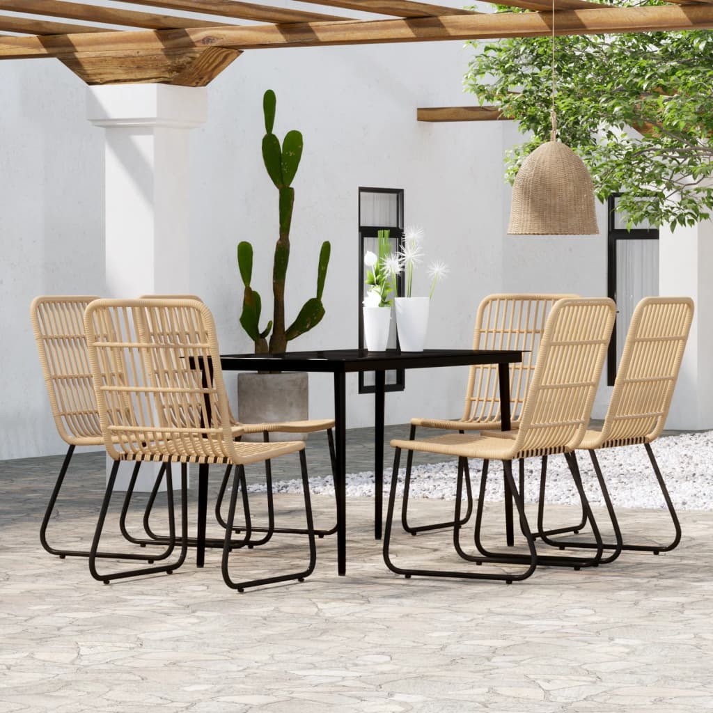 vidaXL Ensemble de salle à manger de jardin 7 pcs Chêne