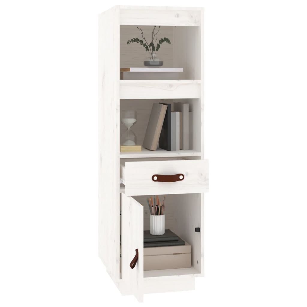 vidaXL Buffet haut Blanc 34x40x108,5 cm Bois massif de pin