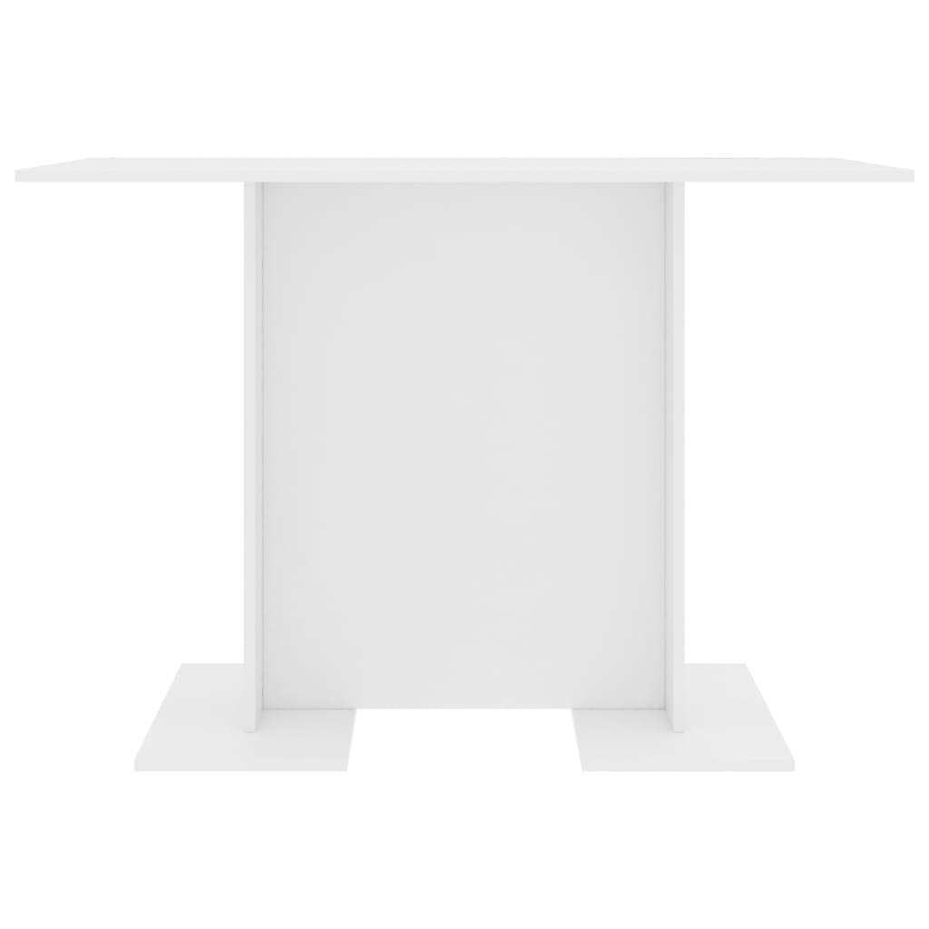 vidaXL Table de salle à manger Blanc 110 x 60 x 75 cm Bois ingénierie
