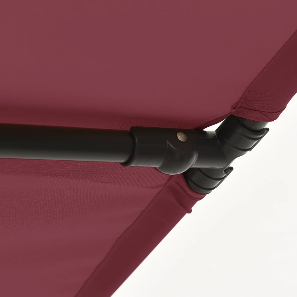 vidaXL Parasol d'extérieur avec mât en aluminium 180x110 cm Bordeaux