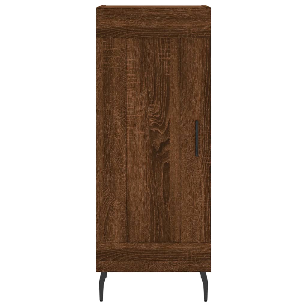 vidaXL Buffet haut Chêne marron 34,5x34x180 cm Bois d'ingénierie