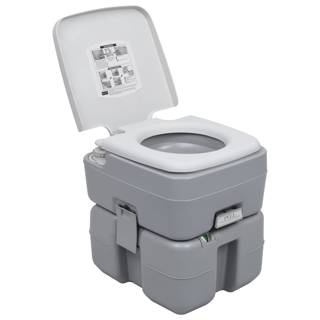 vidaXL Ensemble de toilette et support de lavage des mains de camping