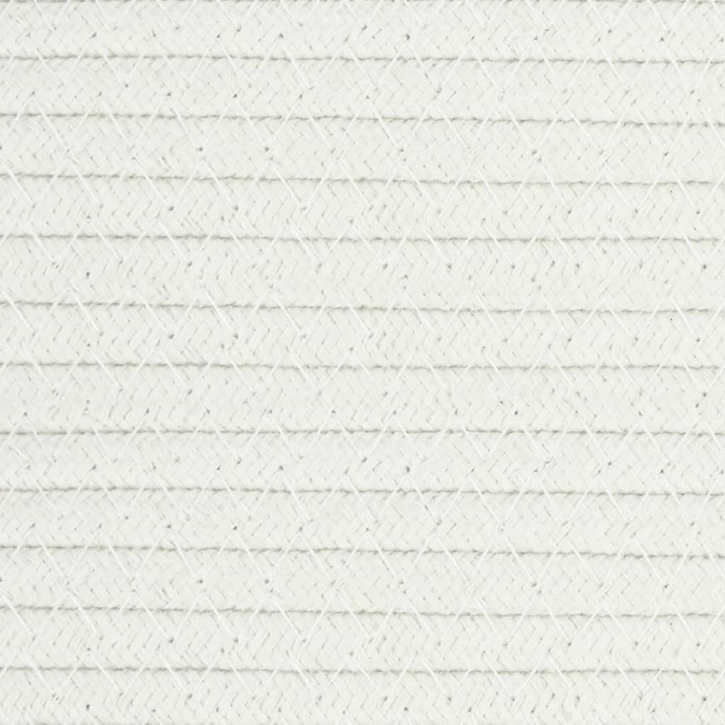 vidaXL Panier à linge gris et blanc Ø60x36 cm coton