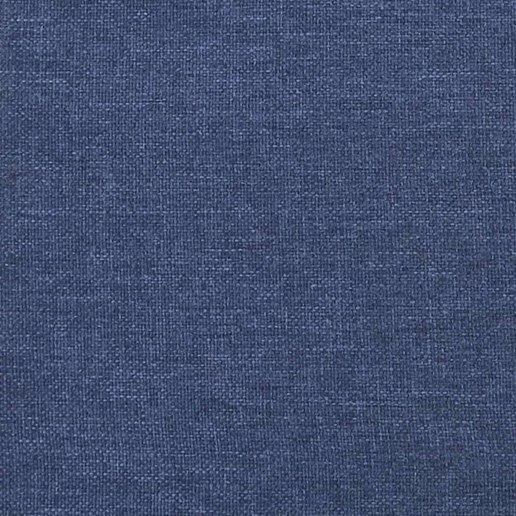vidaXL Tête de lit avec oreilles Bleu 183x16x118/128 cm Tissu