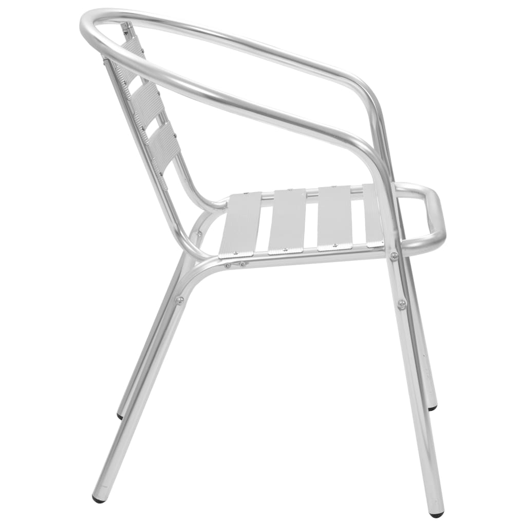 vidaXL Chaises empilables d'extérieur lot de 4 Aluminium