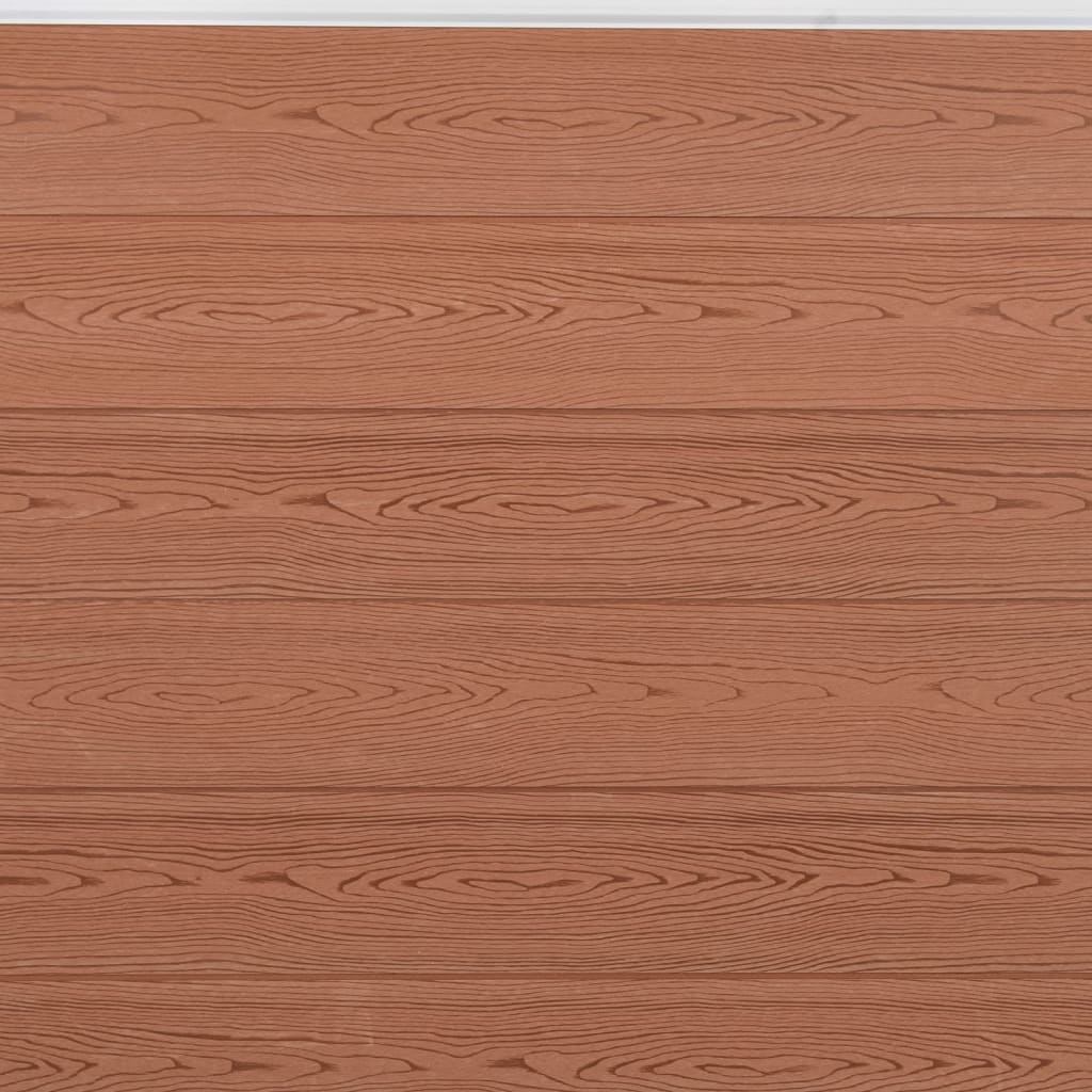 vidaXL Ensemble de panneaux de clôture marron 353x186 cm WPC
