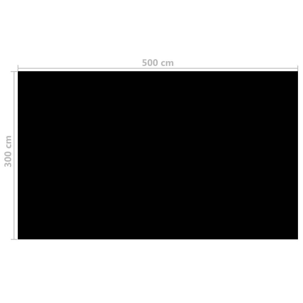 vidaXL Couverture de piscine rectangulaire 500x300 cm PE Noir