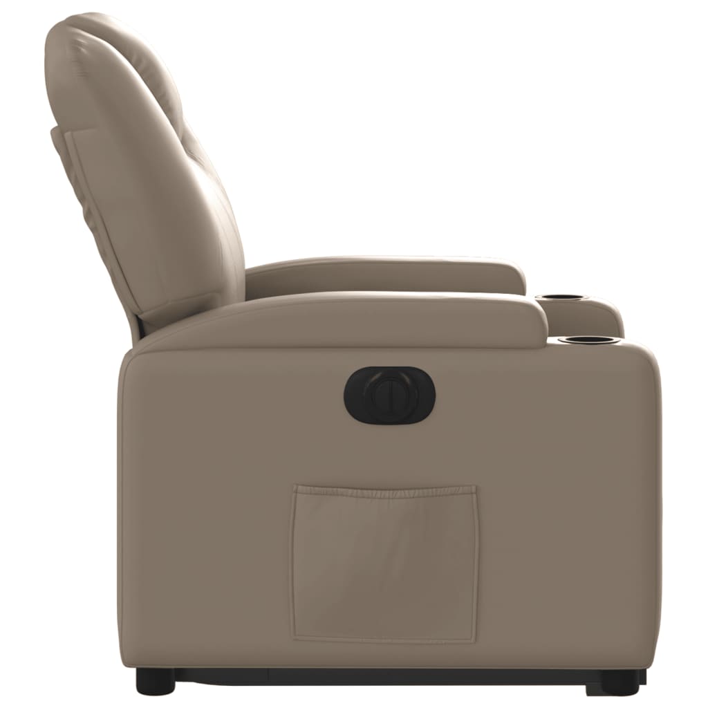 vidaXL Fauteuil inclinable électrique cappuccino similicuir