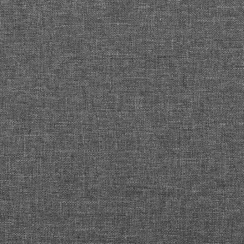 vidaXL Tête de lit avec oreilles Gris foncé 147x23x118/128 cm Tissu