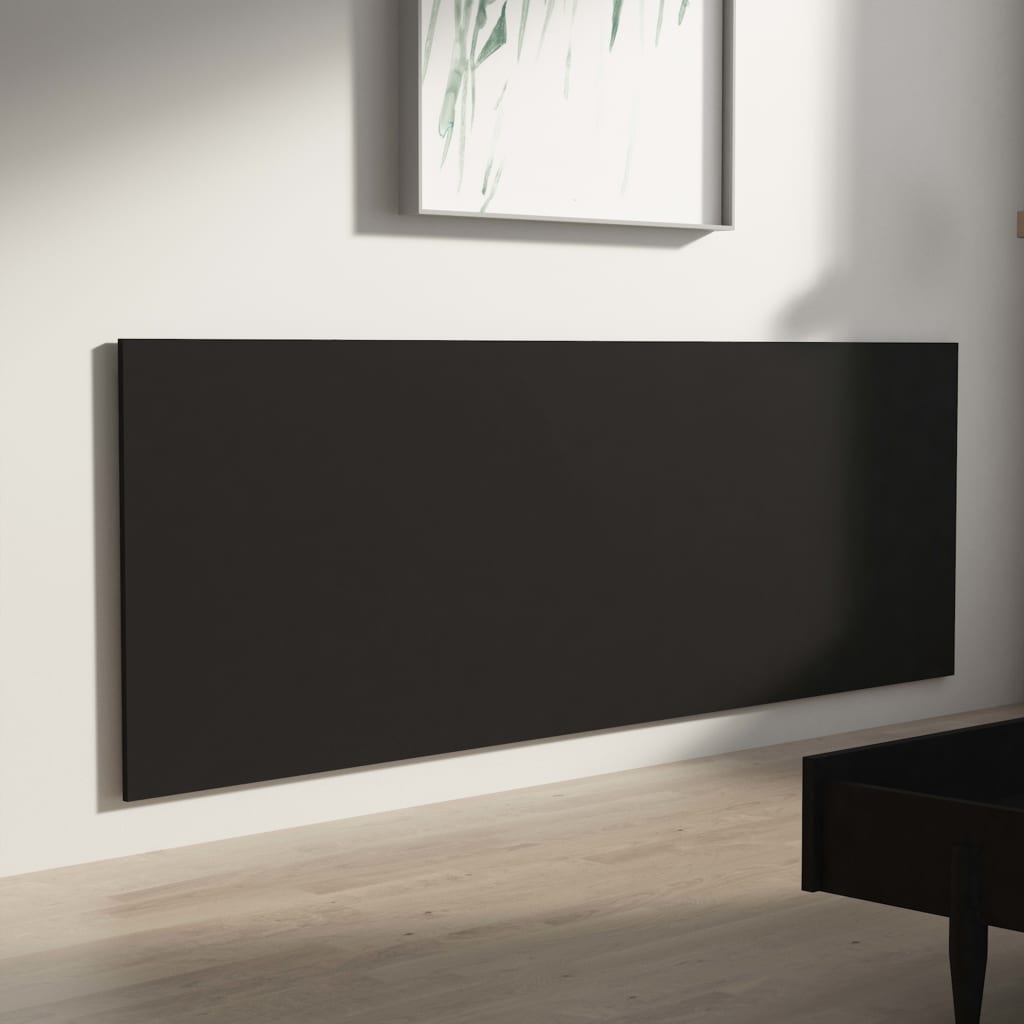 vidaXL Tête de lit murale Noir 240x1,5x80 cm Bois d'ingénierie