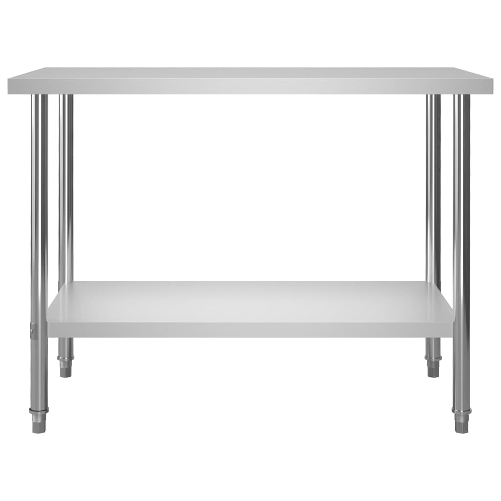 vidaXL Table de travail de cuisine 120x60x85 cm Acier inoxydable