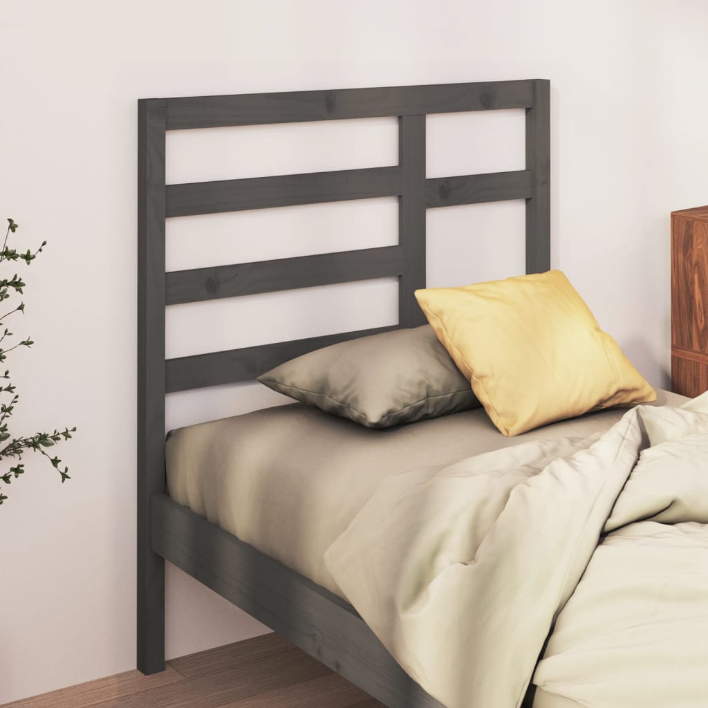 vidaXL Tête de lit Gris 106x4x104 cm Bois massif de pin