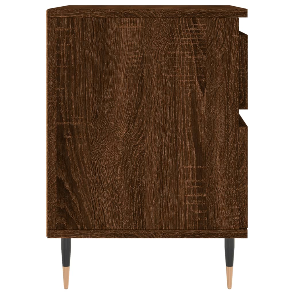 vidaXL Tables de chevet 2 pcs chêne marron 40x35x50 cm bois ingénierie