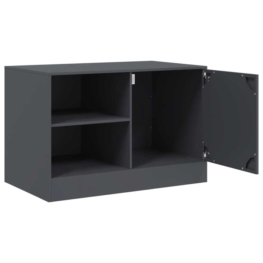 vidaXL Meubles TV 2 pcs anthracite 67x39x44 cm acier