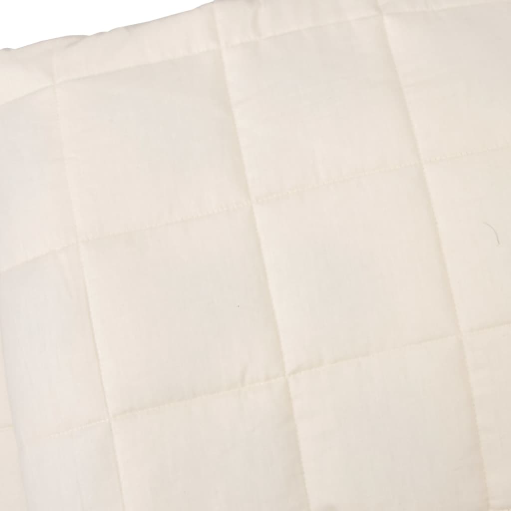 vidaXL Couverture lestée Crème clair 152x203 cm 7 kg Tissu