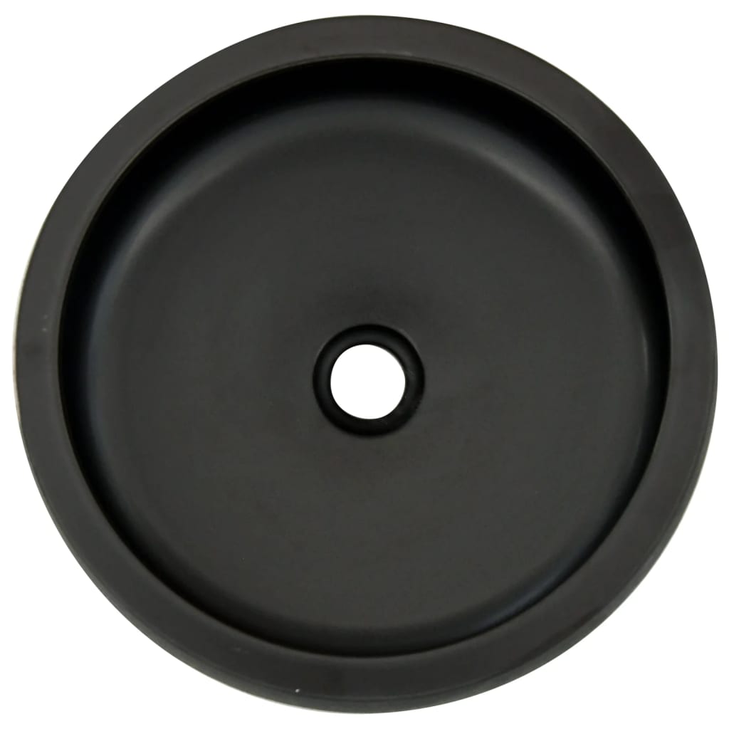 vidaXL Vasque à poser noir et marron rond Φ41x14 cm céramique
