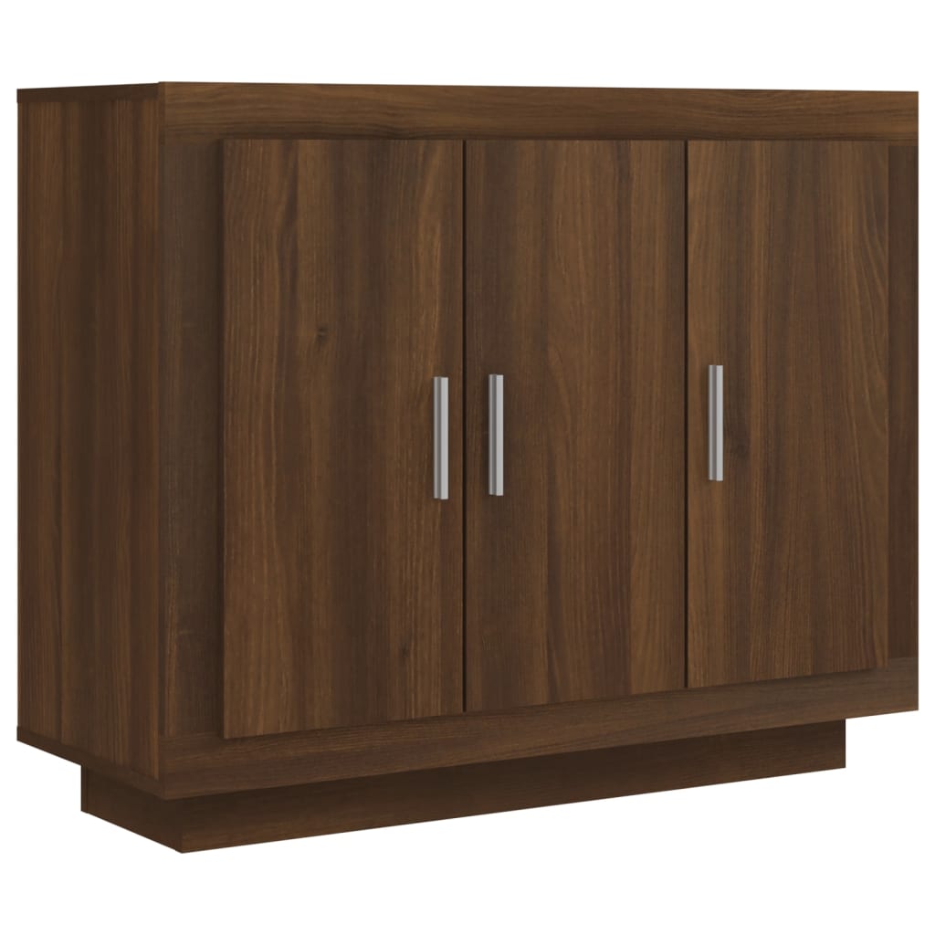 vidaXL Buffet Chêne marron 92x35x75 cm Bois d'ingénierie