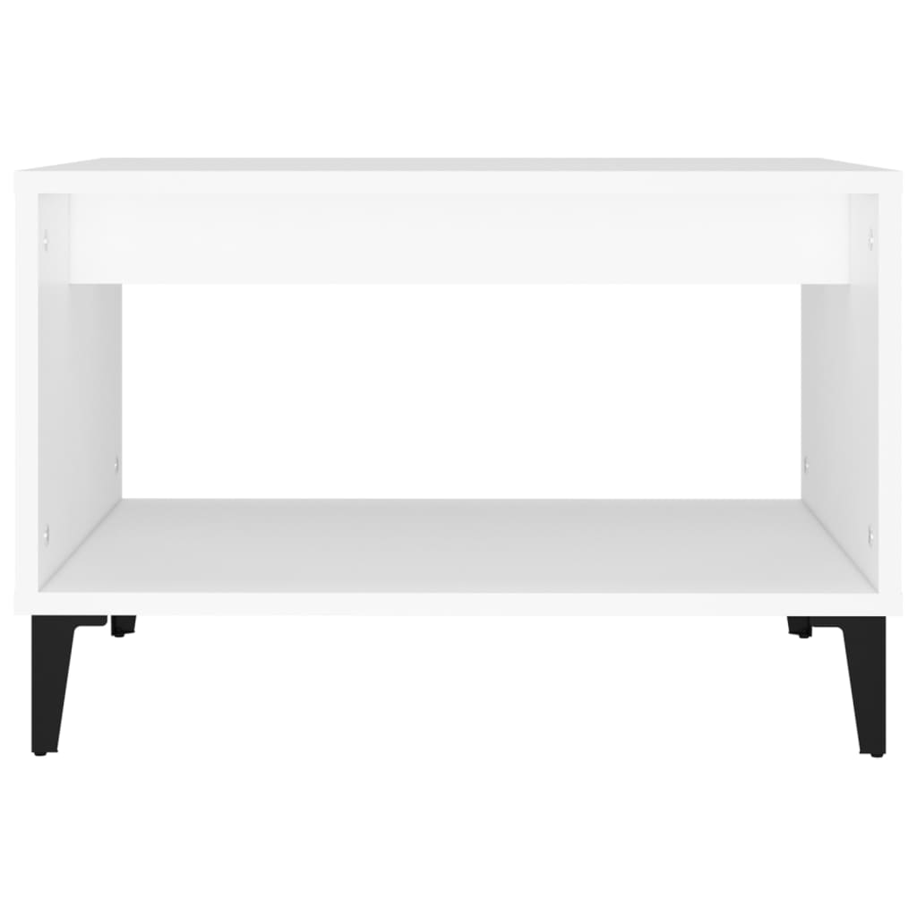 vidaXL Table basse Blanc 60x50x40 cm Bois d'ingénierie