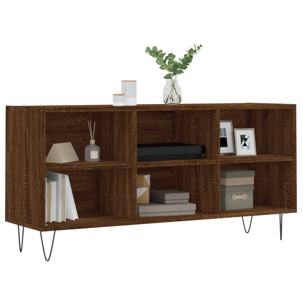 vidaXL Meuble TV chêne marron 103,5x30x50 cm bois d'ingénierie