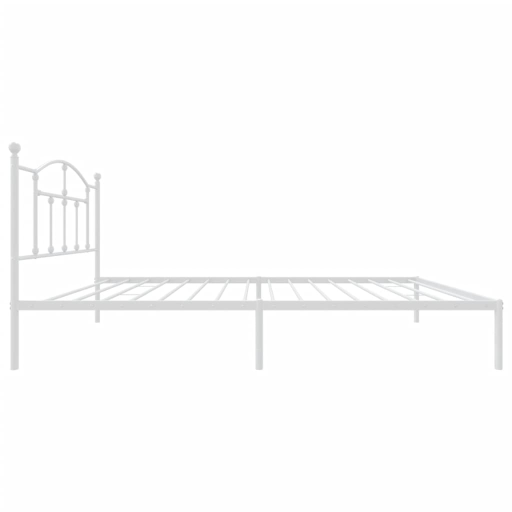 vidaXL Cadre de lit métal sans matelas et tête de lit blanc 100x200 cm