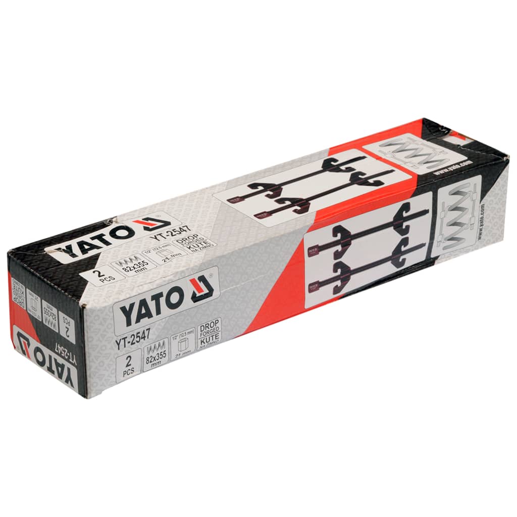 YATO Compresseurs de ressort 2 pcs 82x355 mm