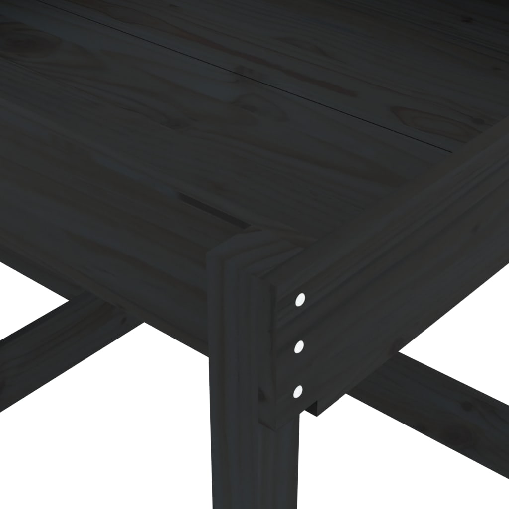 vidaXL Tables à sable 2 pcs noir bois de pin massif