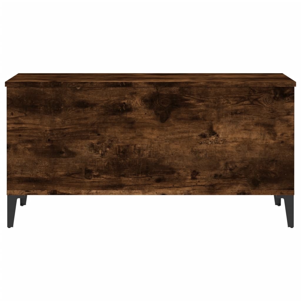 vidaXL Table basse Chêne fumé 90x44,5x45 cm Bois d'ingénierie