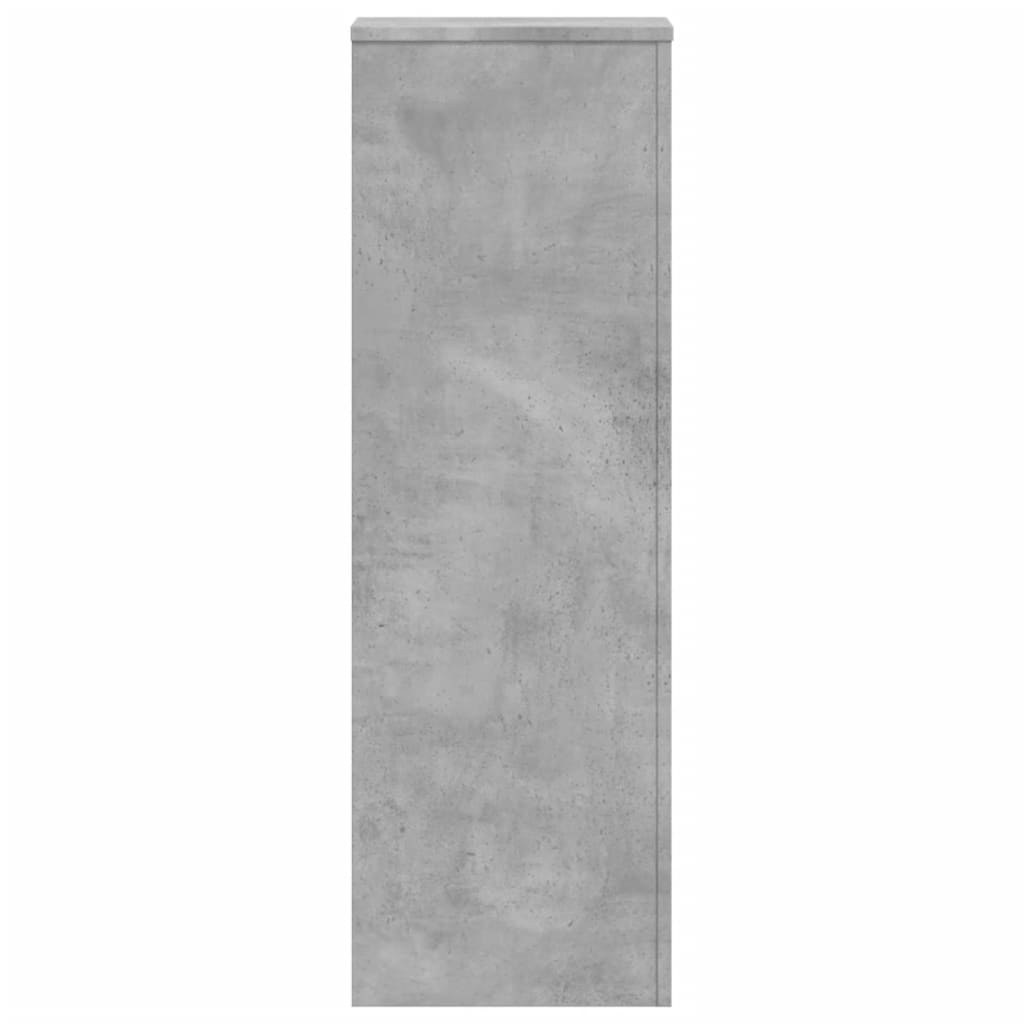 vidaXL Support pour plantes gris béton 33x33x100 cm bois d'ingénierie