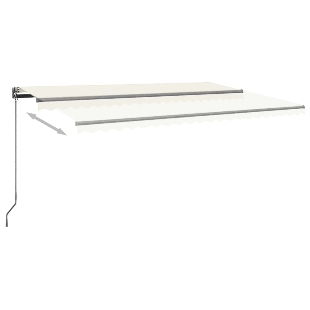 vidaXL Auvent automatique sur pied 500x300 cm Crème