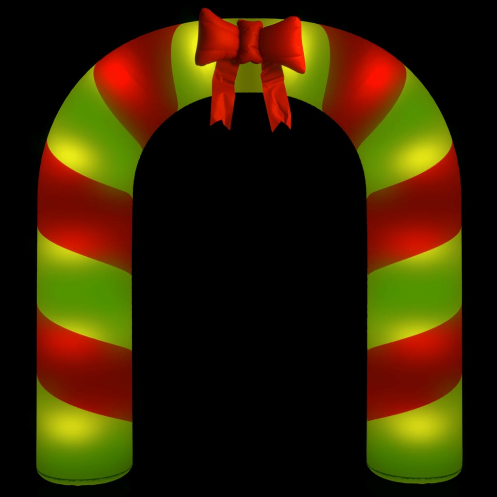 vidaXL Porte voûtée gonflable de Noël avec LED 270 cm