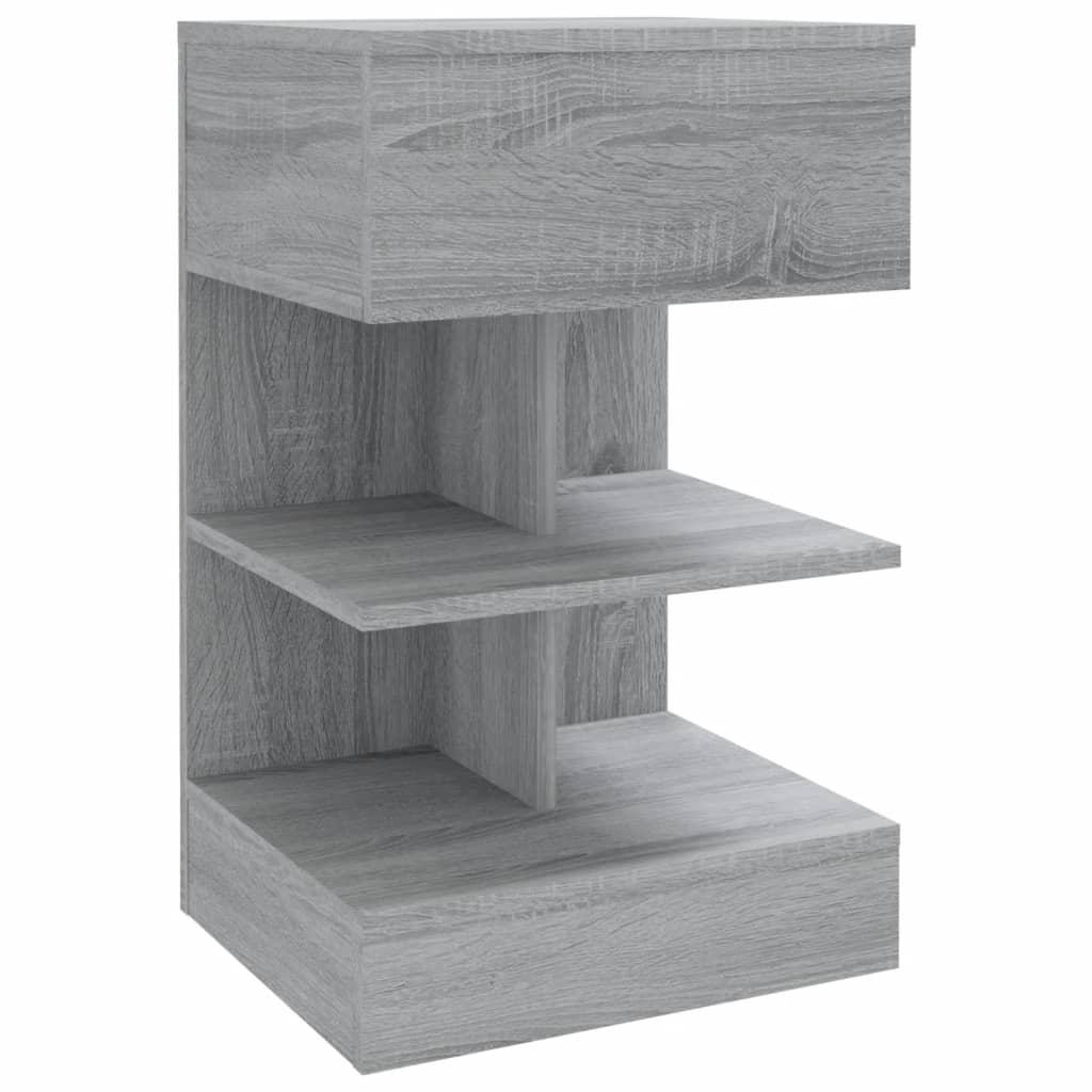vidaXL Table de chevet Sonoma gris 40x35x65 cm Bois d'ingénierie