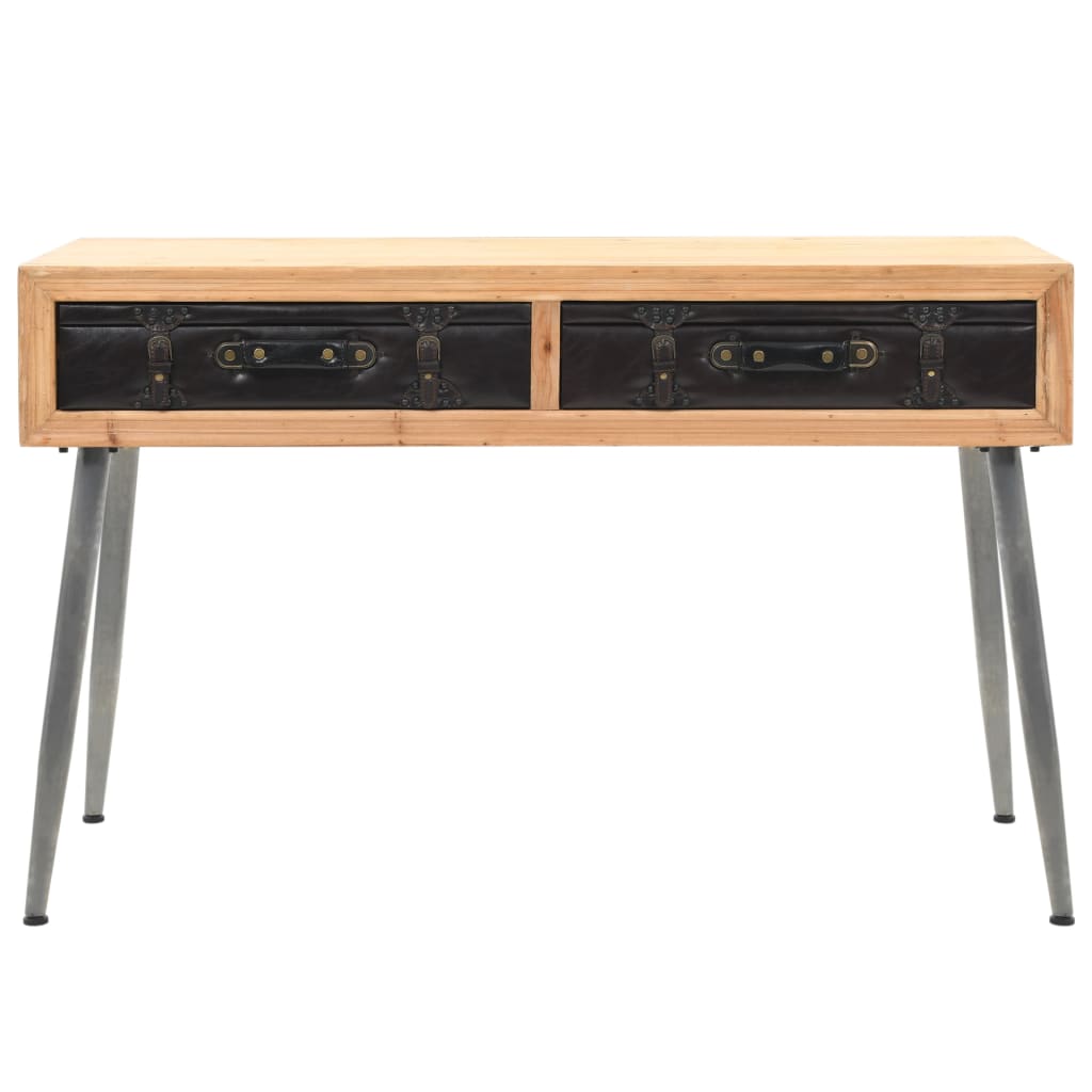 vidaXL Table console Bois massif de sapin 115 x 41 x 75,5 cm