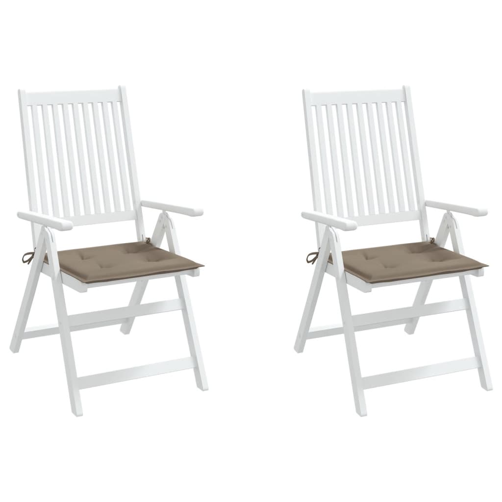 vidaXL Coussins de chaise de jardin lot de 2 taupe 50x50x3 cm