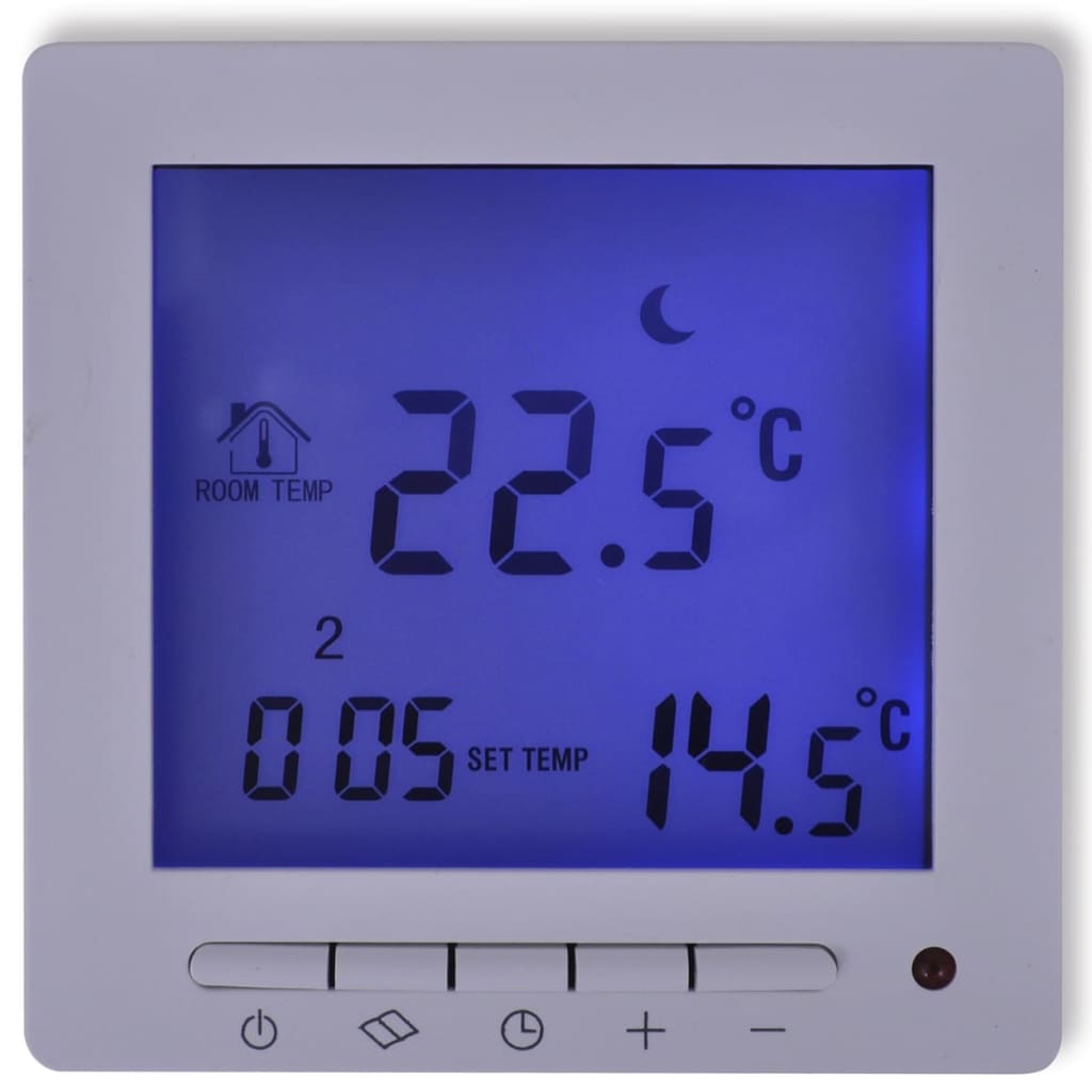 Thermostat programmable numérique pour chauffage au sol avec câble