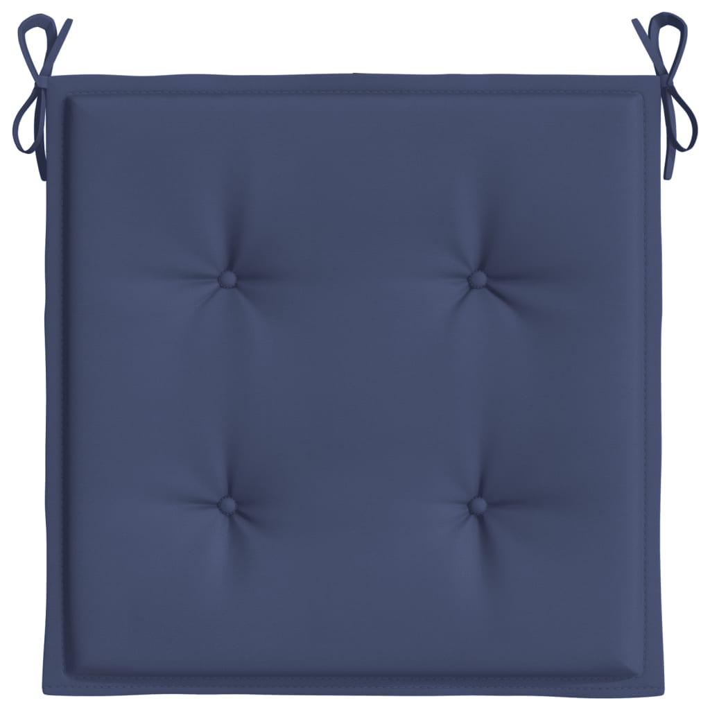 vidaXL Coussins de palette lot de 2 bleu marine 50x50x3 cm