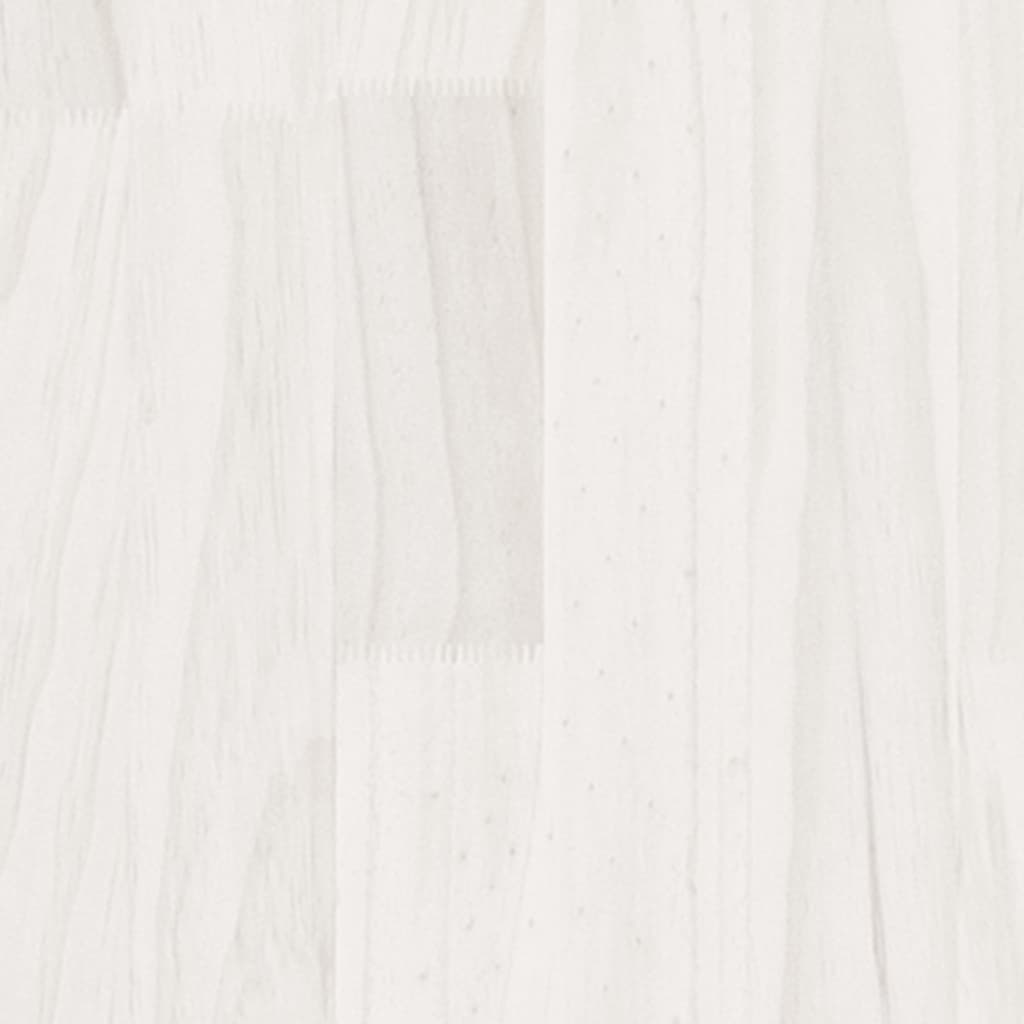vidaXL Table de chevet Blanc 35,5x33,5x41,5 cm Bois de pin massif