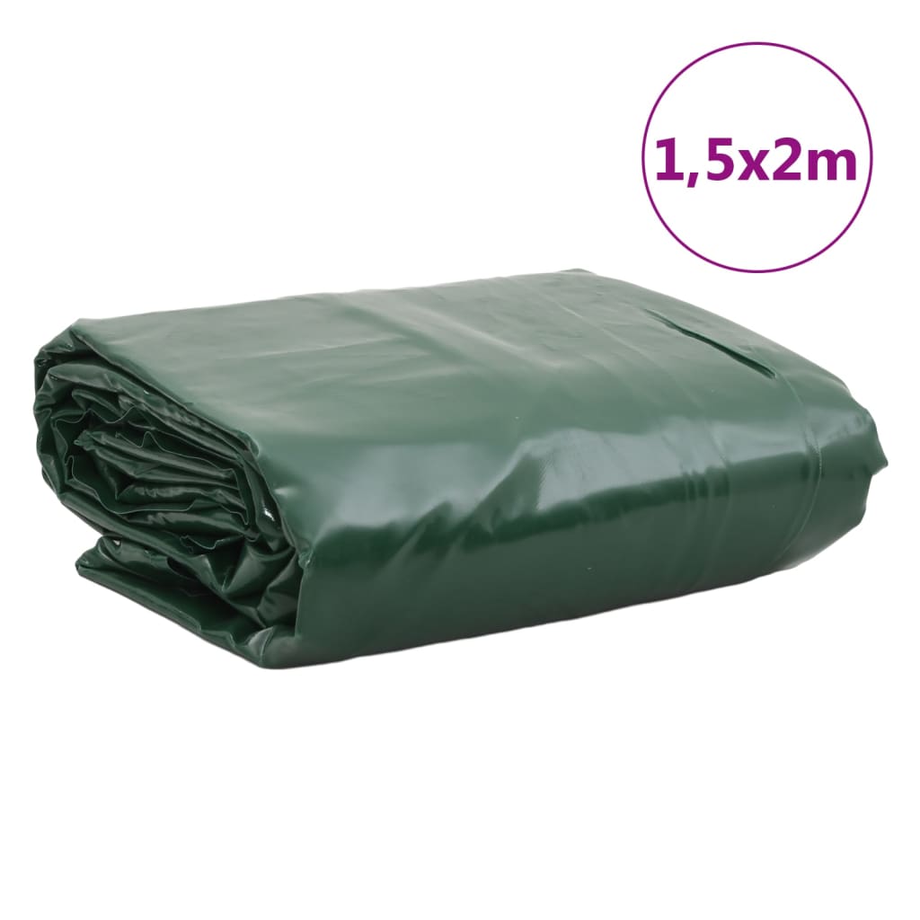 vidaXL Bâche vert 1,5x2 m 650 g/m²