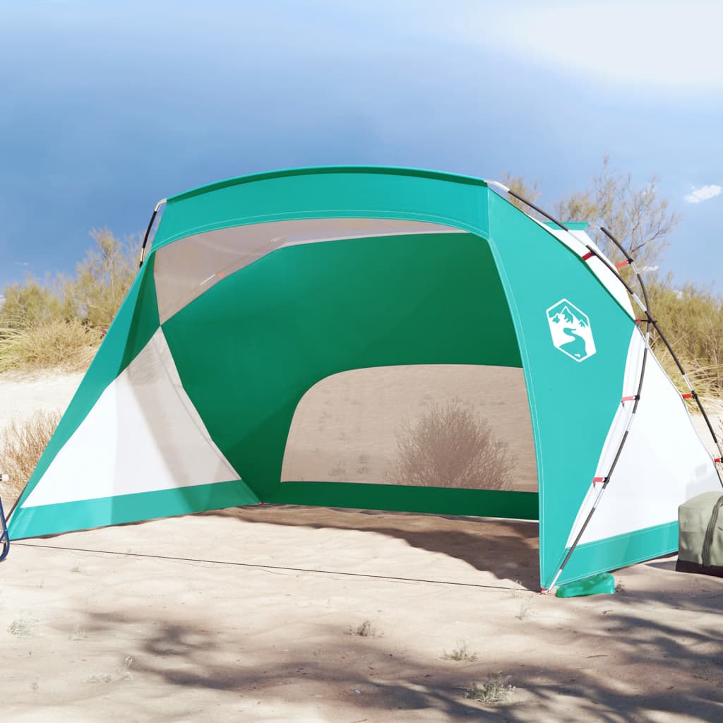 vidaXL Tente de plage vert d'eau 274x178x170/148 cm 185T polyester