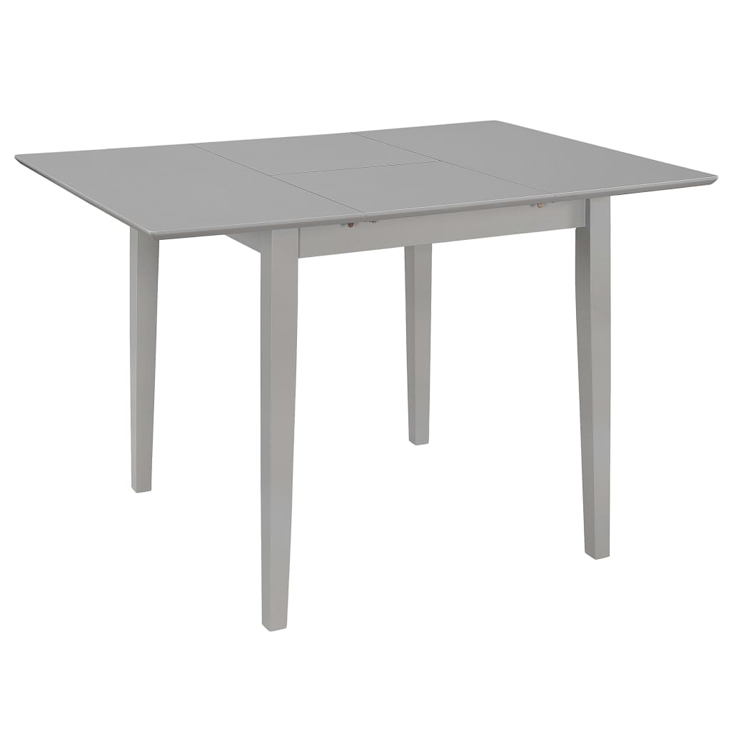 vidaXL Table à dîner extensible Gris (80-120) x 80 x 74 cm MDF