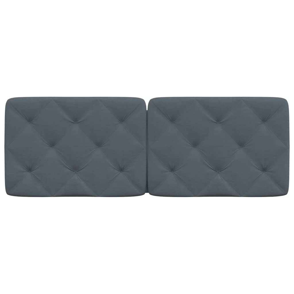 vidaXL Coussin de tête de lit gris foncé 140 cm velours