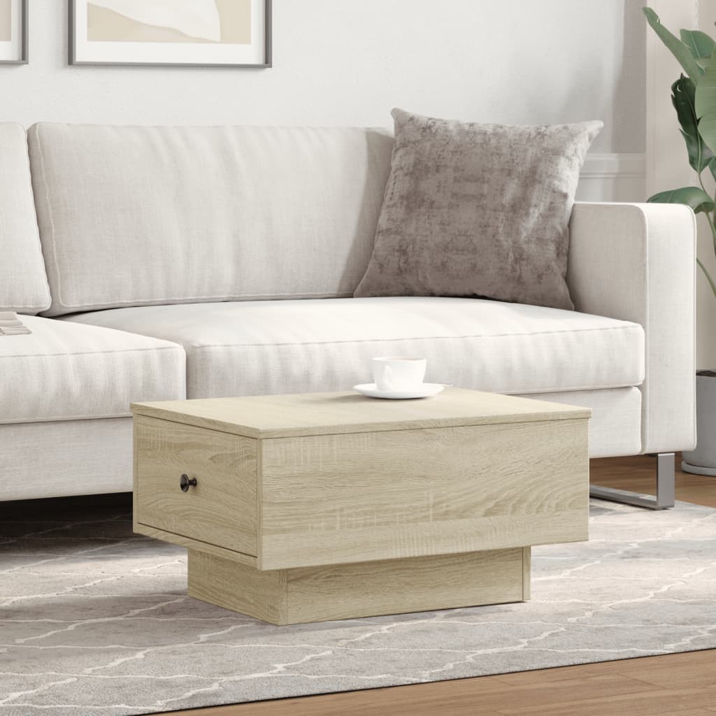 vidaXL Table basse chêne sonoma 60x45x31 cm bois d'ingénierie