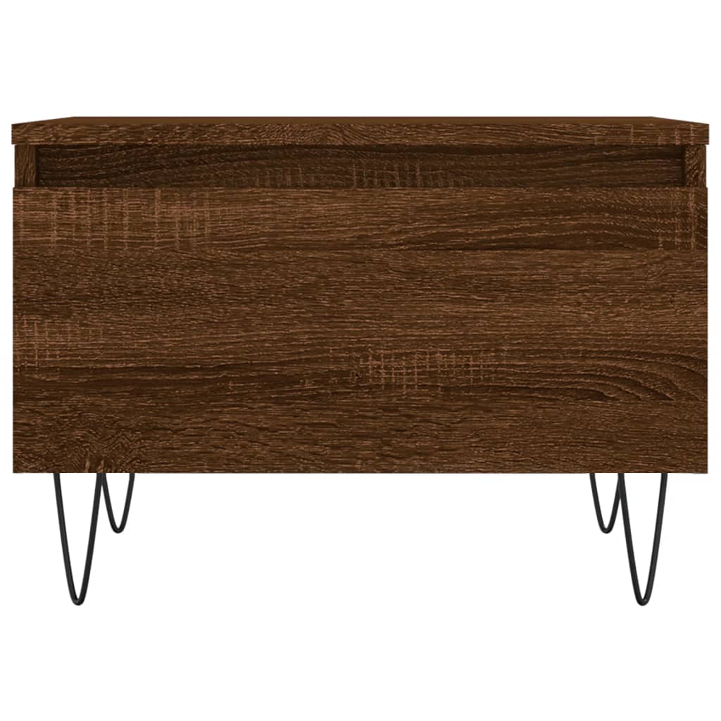 vidaXL Tables basses 2 pcs chêne marron 50x46x35 cm bois d'ingénierie