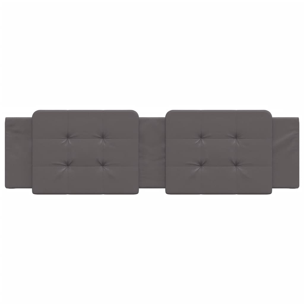 vidaXL Coussin de tête de lit gris 180 cm similicuir