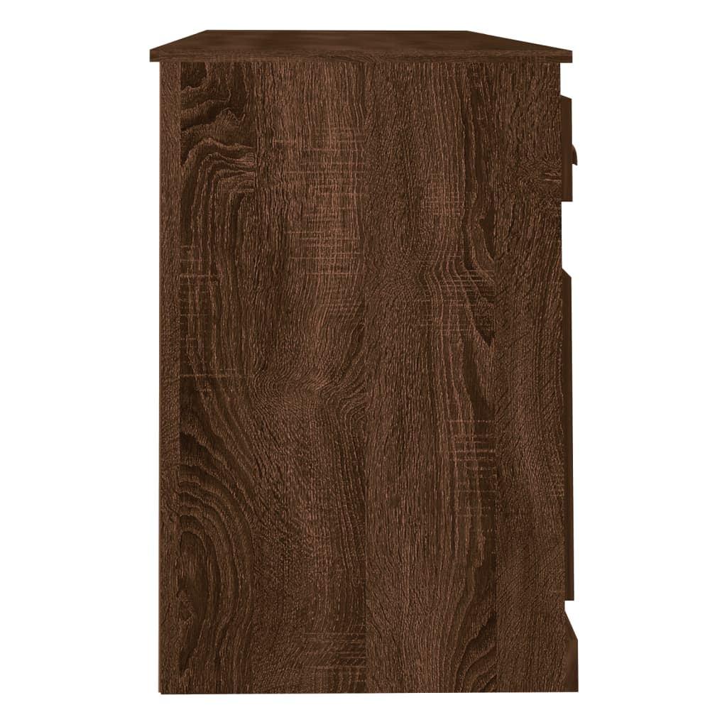 vidaXL Bureau avec armoire chêne marron bois d'ingénierie