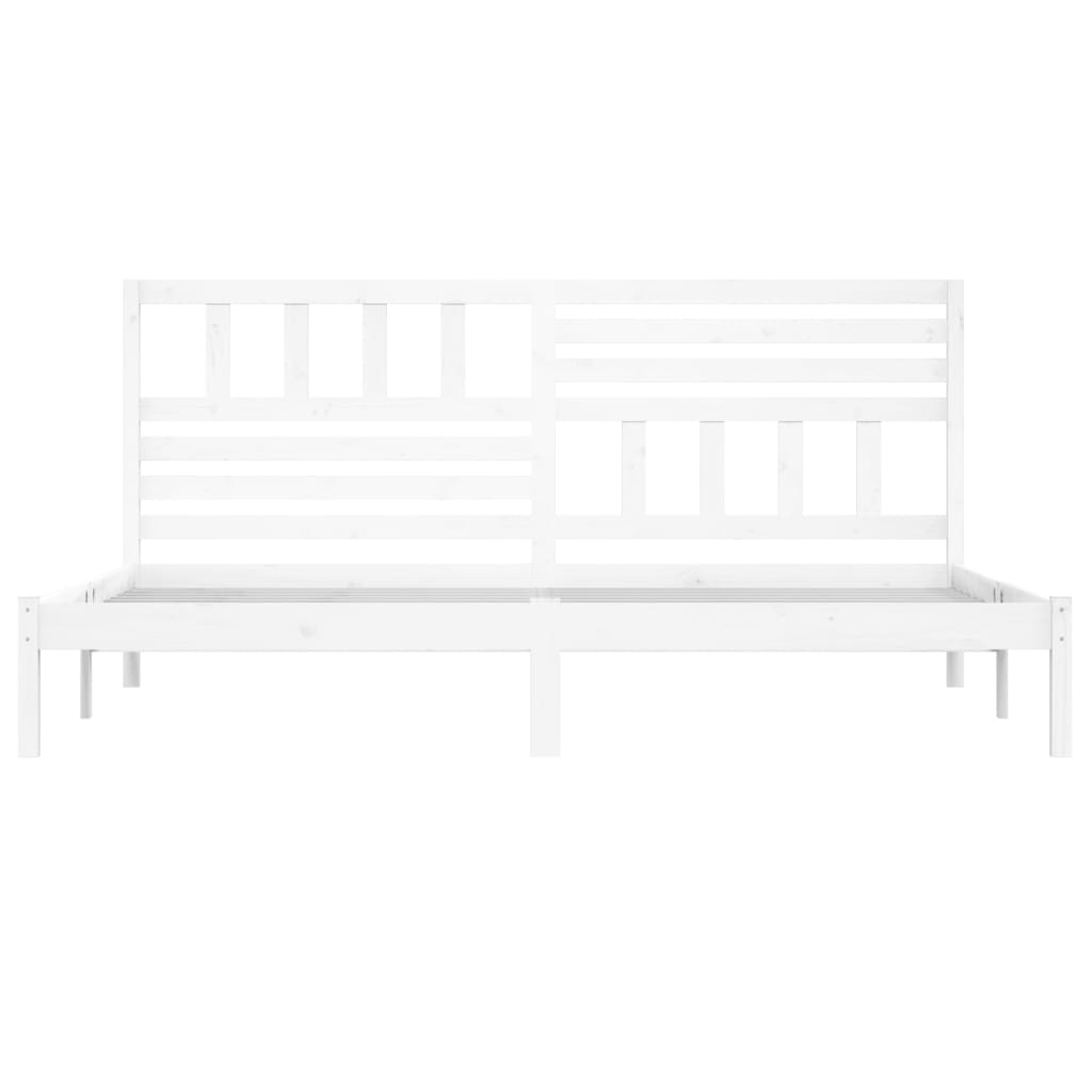 vidaXL Cadre de lit sans matelas blanc bois massif de pin 200x200 cm